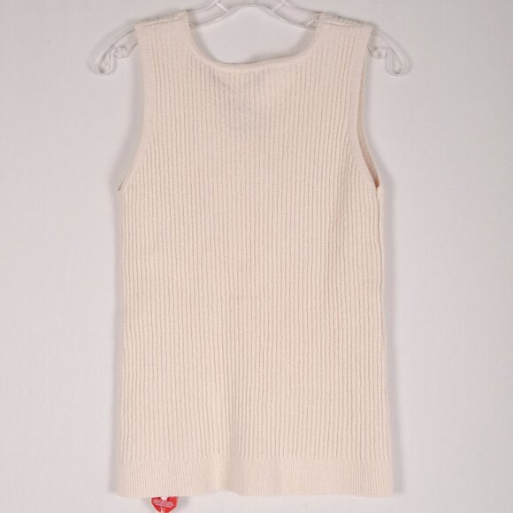 TOTEME Ribbed Bouclé-knit Cotton-blend Sweater Tank Ecru - Picture 5 of 5